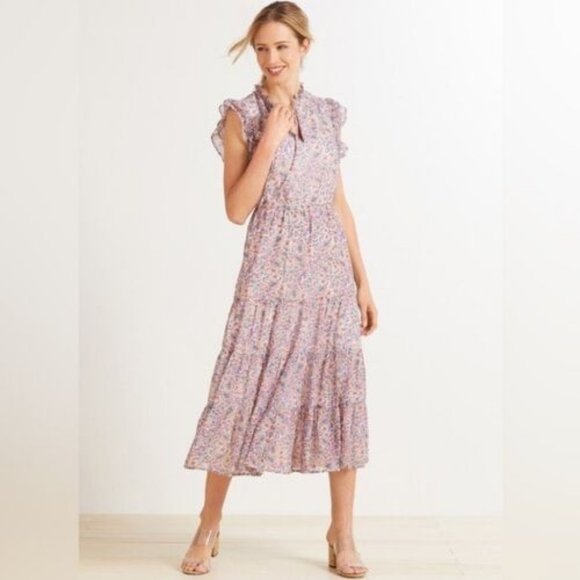 SALE BB Dakota Steve Madden Blue and Pink Floral Canyon Maxi Dress - Picture 2 of 5